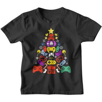 Funny Game Controller Christmas Tree Xmas Gift For Kids Boys Youth T-shirt - Thegiftio UK