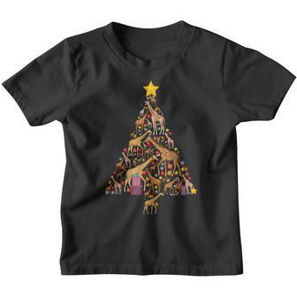 Funny Giraffe Christmas Tree Zookeeper Xmas Women Men Kids Youth T-shirt - Thegiftio UK