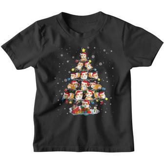 Funny Guinea Pig With Christmas Tree Hat In Snow Santa Xmas V2 Youth T-shirt - Thegiftio UK