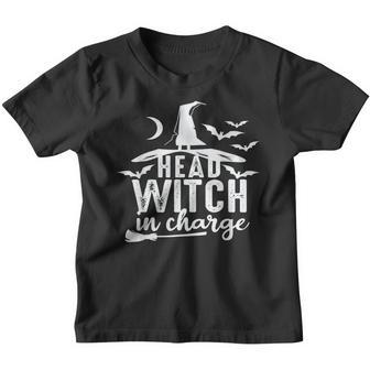 Funny Halloween Costume For Women Head Witch In Charge Youth T-shirt - Thegiftio UK