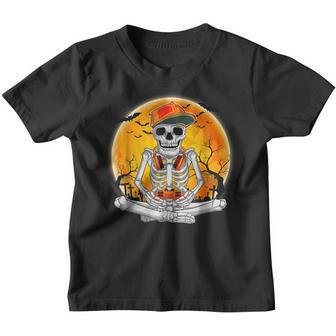 Funny Halloween Men Boys Video Gamer Gaming Skeleton Kids Youth T-shirt - Thegiftio UK