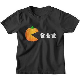 Funny Halloween Women Kids Men Pumpkin Eating Ghosts Youth T-shirt - Thegiftio UK