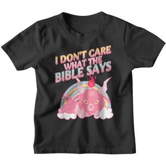 Funny I Dont Care What Bible Says Youth T-shirt - Thegiftio UK