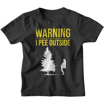 Funny I Pee Outside Gift For Camping Boys Ns Kids Camper Youth T-shirt - Thegiftio UK