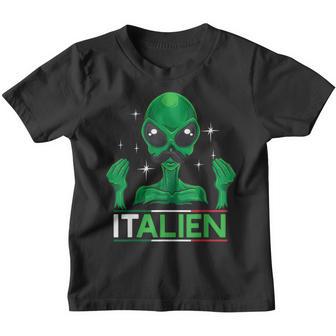 Funny Italian Alien Pun Italy Hand Gesture Youth T-shirt - Thegiftio UK