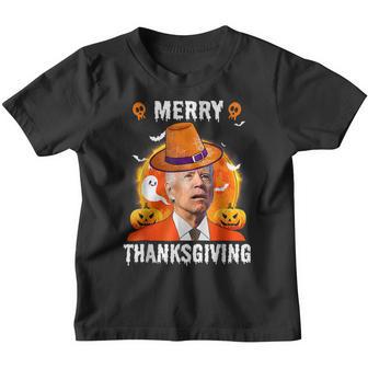 Funny Joe Biden Confused Merry Thanksgiving For Halloween V28 Youth T-shirt - Thegiftio UK