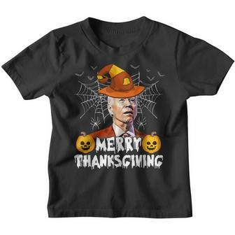 Funny Joe Biden Confused Merry Thanksgiving For Halloween V30 Youth T-shirt - Thegiftio UK