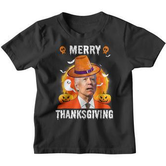 Funny Joe Biden Confused Merry Thanksgiving For Halloween V33 Youth T-shirt - Thegiftio UK