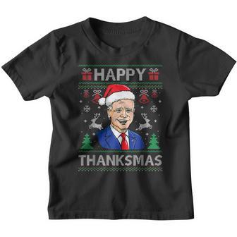 Funny Joe Biden Merry Thanksgiving Christmas Ugly Sweater Youth T-shirt - Thegiftio UK