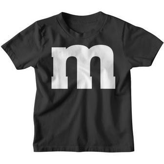 Funny Letter M Chocolate Candy Halloween Team Groups Costume V3 Youth T-shirt - Thegiftio UK