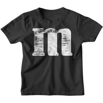 Funny Letter M Halloween Team Groups Costume Carnival Retro Youth T-shirt - Thegiftio UK