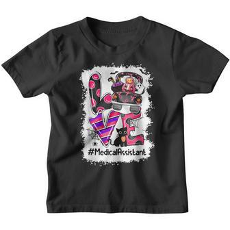 Funny Love Medical Assistant Life Breast Cancer Halloween Youth T-shirt - Thegiftio UK
