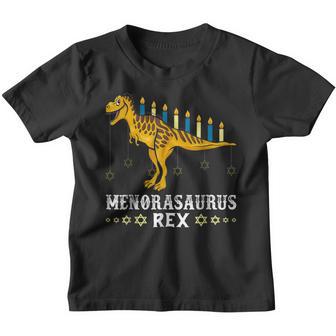 Funny Menorasaurus Rex Jew Dino Trex Toddler Hanukkah Boys Youth T-shirt - Thegiftio UK