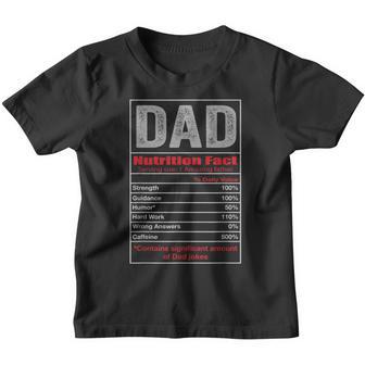 Funny Mens Gifts For Dad Dad Nutrition Facts Gift Youth T-shirt - Thegiftio UK