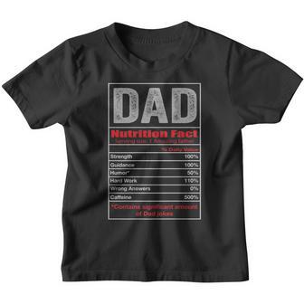 Funny Mens Gifts For Dad Dad Nutrition Facts Gift Youth T-shirt - Thegiftio UK
