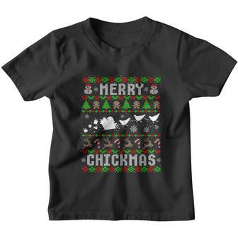 Funny Merry Chickmas Ugly Christmas Chicken Gift Youth T-shirt - Monsterry AU
