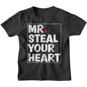 Funny Mr Steal Your Heart Valentines Day Boys Kids Youth T-shirt - Thegiftio UK