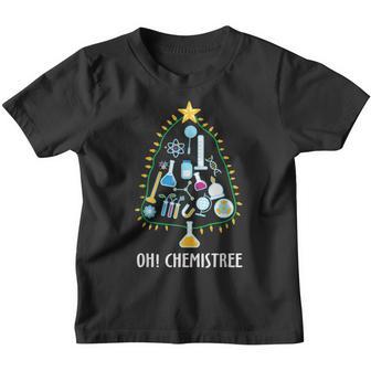 Funny Oh Chemistree Science Christmas Tree Light Youth T-shirt - Thegiftio UK