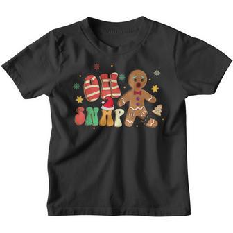 Funny Oh Snap Gingerbread Man Christmas Cookie Xmas Boy Girl Youth T-shirt - Thegiftio UK