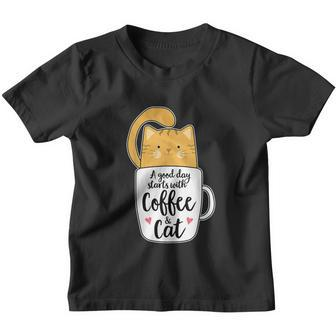 Funny Orange Cat Coffee Mug Tshirt Cat Lover Youth T-shirt - Monsterry CA
