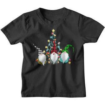 Funny Plaid Gnomes Costume Christmas Pajama Matching Gift Youth T-shirt - Thegiftio UK