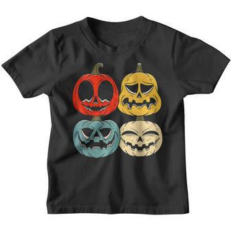 Funny Retro Vintage Halloween Pumpkin Women Men Kids V3 Youth T-shirt - Thegiftio UK
