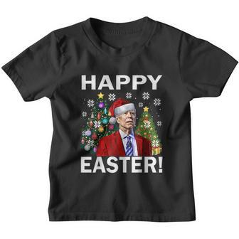 Funny Santa Biden Happy Easter Christmas Youth T-shirt - Monsterry DE