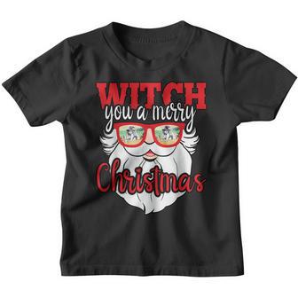 Funny Santa Witch You A Merry Christmas Sunglasses Youth T-shirt - Thegiftio UK