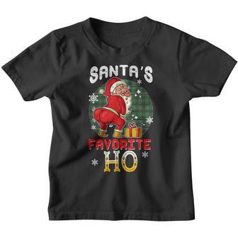 Funny Santas Favorite Ho-Xmas Naughty Santa Christmas Pajama Youth T-shirt - Thegiftio UK