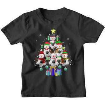 Funny Snowman Soccer Christmas Tree Ornaments Boys Men Gifts Youth T-shirt - Thegiftio UK