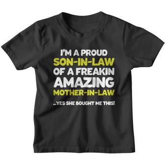 Funny Son In Law Fathers Day Gift From Mother In Law Youth T-shirt - Thegiftio UK