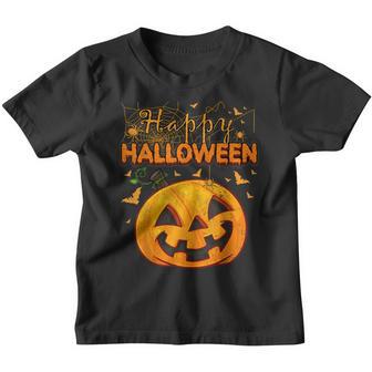 Funny Spooky Season Retro Pumpkin Happy Halloween Youth T-shirt - Thegiftio UK