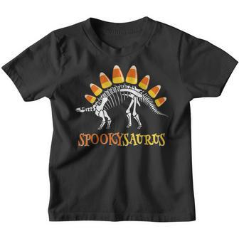 Funny Spookysaurus Candy Corn Dinosaur Halloween Toddler Kid Youth T-shirt - Thegiftio UK