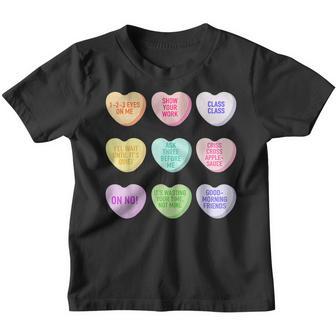 Funny Teacher Valentines Day Conversation Heart School Youth T-shirt - Thegiftio UK