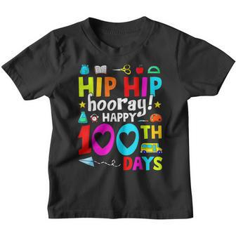 Funny Teachers Students Hip Hooray Its 100Th Day Of School Youth T-shirt - Thegiftio UK
