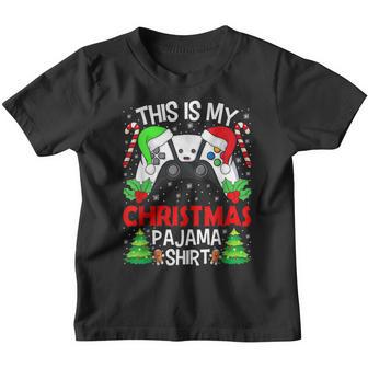 Funny This Is My Video Game Christmas Sports Holiday Pajama Youth T-shirt - Thegiftio UK