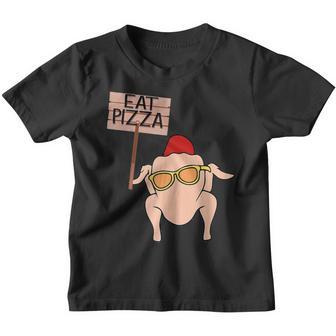 Funny Turkey Eat Pizza Adult Vegan Kids Thanksgiving Gifts Youth T-shirt - Thegiftio UK