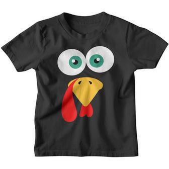 Funny Turkey Face Thanksgiving Family Costume Kids Turkey V2 Youth T-shirt - Thegiftio UK