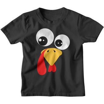 Funny Turkey Face Thanksgiving Family Costume Kids Turkey Youth T-shirt - Thegiftio UK