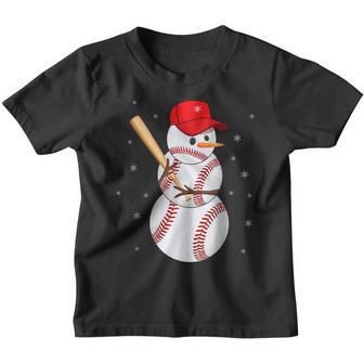 Funny Ugly Christmas Baseball Ball Snowman Xmas Boys Men Youth T-shirt - Thegiftio UK