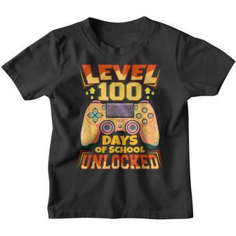 Funny Video Gamer 100Th Day Teacher Kids 100 Days Of School Youth T-shirt - Thegiftio UK