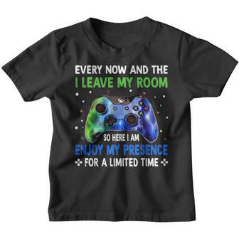 Funny Video Games Every Now And Then I Leave My Room Gaming V2 Youth T-shirt - Thegiftio UK