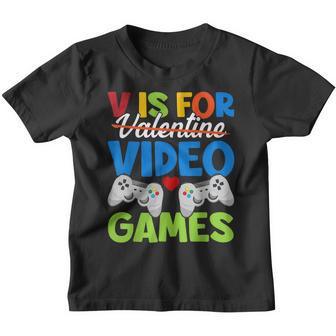 Funny Video Games V Is For Valentine V2 Youth T-shirt - Thegiftio UK
