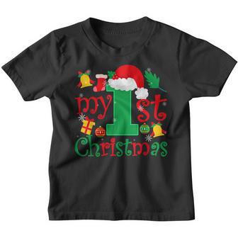 Funny Xmas Gifts For Kids Baby Son Its My 1St Christmas Ugly V2 Youth T-shirt - Thegiftio UK