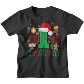 Funny Xmas Gifts For Kids Baby Son Its My 1St Christmas Ugly V3 Youth T-shirt - Thegiftio UK