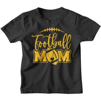 Game Day Blue And Yellow High School Football Football Mom Youth T-shirt - Thegiftio UK