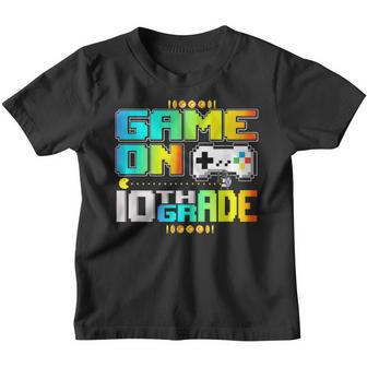 Game On 10Th Grade Gaming Video Gamer Back To School Boys Youth T-shirt - Thegiftio UK