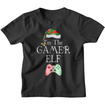 Gamer Elf Christmas Matching Group Family Funny Gaming Xmas Youth T-shirt - Thegiftio UK
