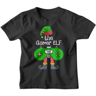 Gamer Elf Friend Matching Group Christmas Funny Game Pajama V5 Youth T-shirt - Thegiftio UK