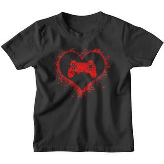 Gamer Heart Valentines Day Video Games Boys Kids Teens Gift  V2 Youth T-shirt